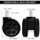 Gaming Chair Casters - Replaceable Replacement Wheels with Anti-fall Function - Smooth Gliding - 5 Pieces/Set - Black 4