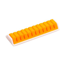 Silicone Fishing Lure Organizer Box with 11 Slots, Lightweight Orange Storage for Fishing Fly Hooks and Accessories