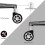 Gaming Chair Casters - Replaceable Replacement Wheels with Anti-fall Function - Smooth Gliding - 5 Pieces/Set - Black 5