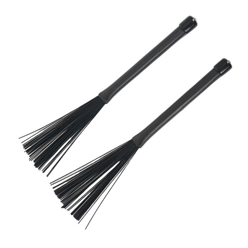 1Pair Nylon Drumsticks Brushes Rods Drum Brush Multi-Rod-Black
