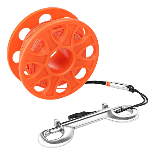 Scubas Diving Spool Finger Reel Wreck Guide Line Reel-Orange