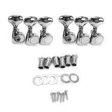Set of 6 Acoustic and Electric Guitar Pegs Suitable-Silver 6L