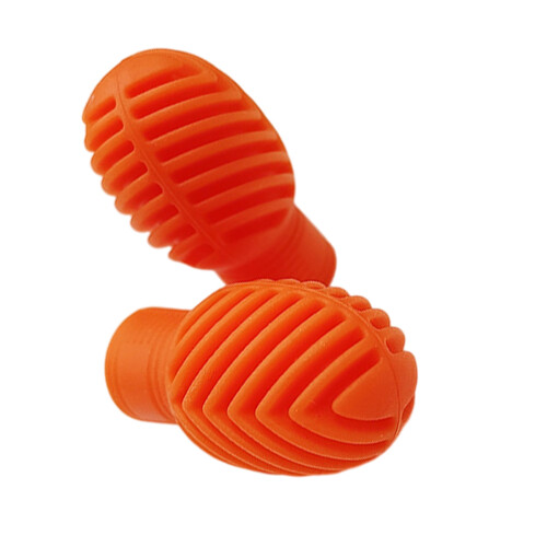 1 Pair Silicone Drumstick End Covers Flexible Drumstick-Orange