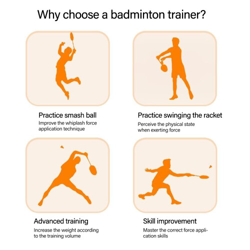 Badminton Skill Development Tool Professional Badminton-Red 2
