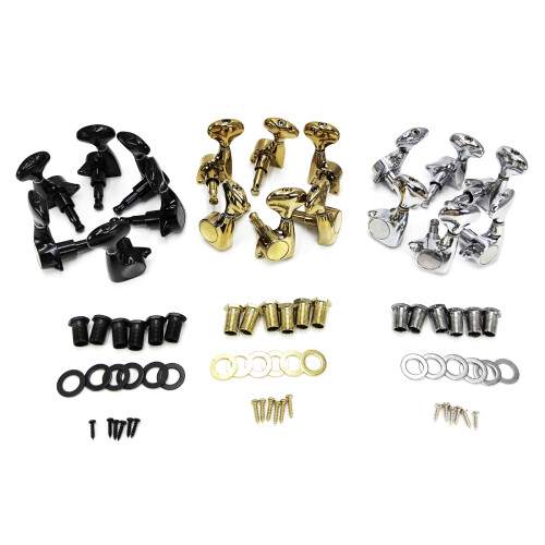 Set of 6 Guitar String Knobs Suitable for Acoustic-Silver 6 R 1