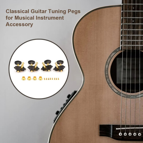 4 String Guitar Locking Tuners Vintage Open Gear Adjust Tones 1