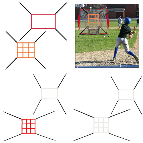 Nylon Constructed Baseball Training Net Baseball Backstop-Set 1 2