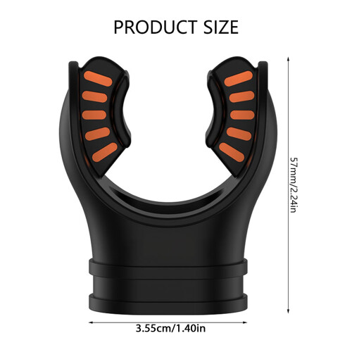 2Pcs Universals Scubas Diving Snorkel Regulator-Grey orange 1