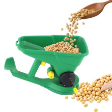 Handheld Seed Spreader with Adjustable Settings, Large Capacity Fertilizer & Snow Salt Dispenser for Lawn and Garden Care