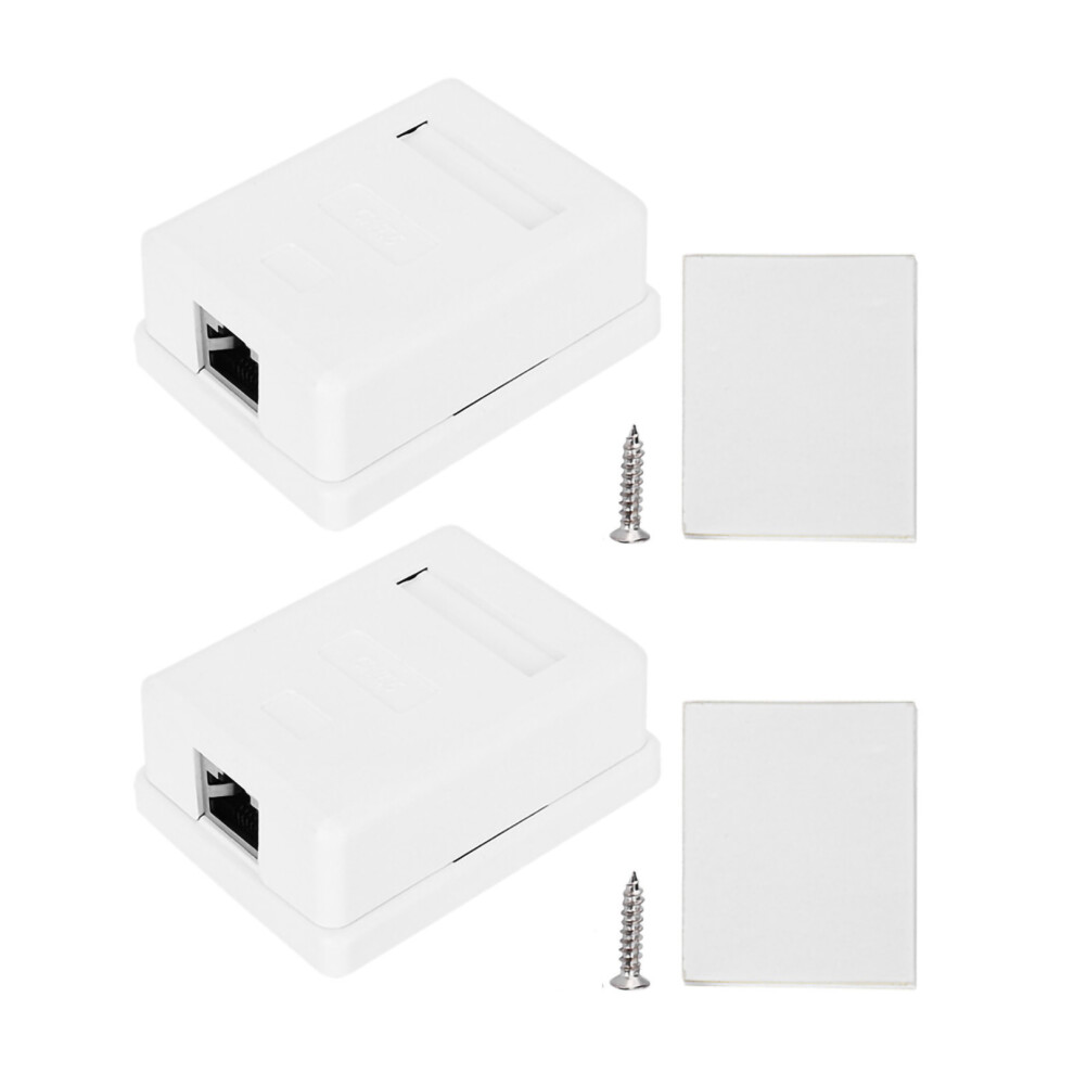2pcs Desktop Information Junction Box RJ45‑8P8C