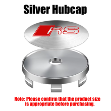 (AUDI RS SLG, 63mm Hubcap) 4Pcs 60/63/68mm Car Wheel Center HubCap Rim Cover Auto Huncaps Accessories For Audi C7 C6 C5 B5 B6 B7B8 Q5 Q7 TT A1 A3 A4 A5 RS3