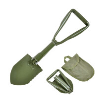 Military Folding Shovel, Portable Multifunctional Entrenching Tool with Carrying Pouch for Hiking Camping Travel (47x11 cm)