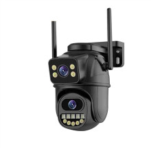 Home Security Cameras 4K HD Dual Lens Outdoor PTZ Camera 2K Dual Screen Auto Tracking Waterproof Surveillance 4MP No SD Card