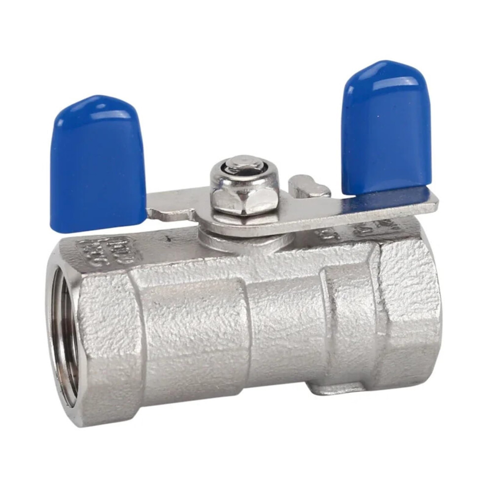 Dn15 1/2" Bsp Female 304 Stainless Steel Reduce Port Ball Valve With Compact Butterfly Handle For Plumbing Applications 6038364156877