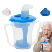 Swallowing Disorder Cup for Adults and Seniors, Portable Leak-Proof Design with Straw for Home, Hospital, and On-the-Go Use