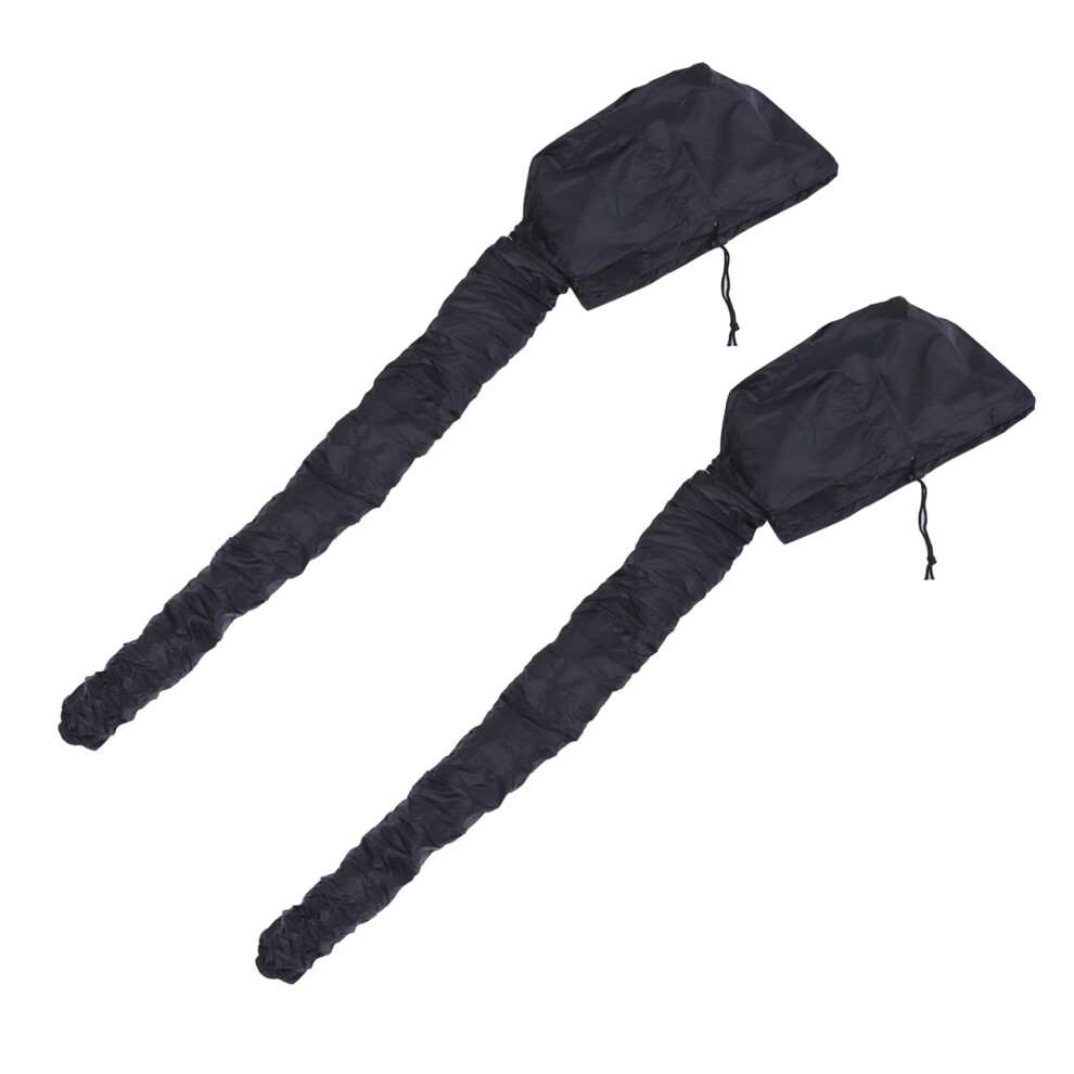 Black 2Pcs Elastic Hair Steamer Caps For Deep Conditioning Thermal Treatment With Long Tube Â Home Hair Care Hats