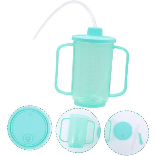 Drinking Cup for Disabled Patients Spill-Proof Straw Mug for Elderly - Comfortable Durable Design for Home Dining Use 2