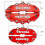 Universal Car Disc Brake Caliper Covers - 4 Pcs Red 3D Style Front & Rear Kits 11