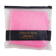 (Pink) African Bath Sponge Net - Long Exfoliating Shower Body Scrubber, Back Scrubber & Skin Smoother for Daily Use - Ideal for Smooth, Soft Skin