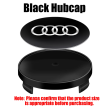 (AUDI Black BKG, 60mm Hubcap) 4Pcs 60/63/68mm Car Wheel Center HubCap Rim Cover Auto Huncaps Accessories For Audi C7 C6 C5 B5 B6 B7B8 Q5 Q7 TT A1 A3 A4 A5 RS3