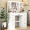 7 Drawers Dressing Desk with LED Lighted Mirror and LED Light Mirror 6