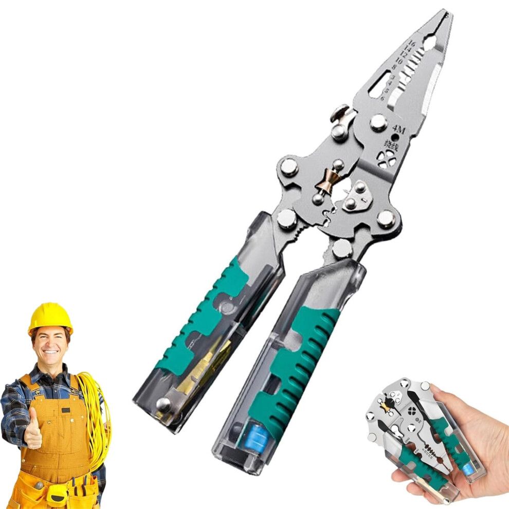 Folding Stylus Screwdriver Wire Stripper Electrical Pliers 17-In-1 Multitool With Voltage Tester For Cutting And Repairing 9084446763805