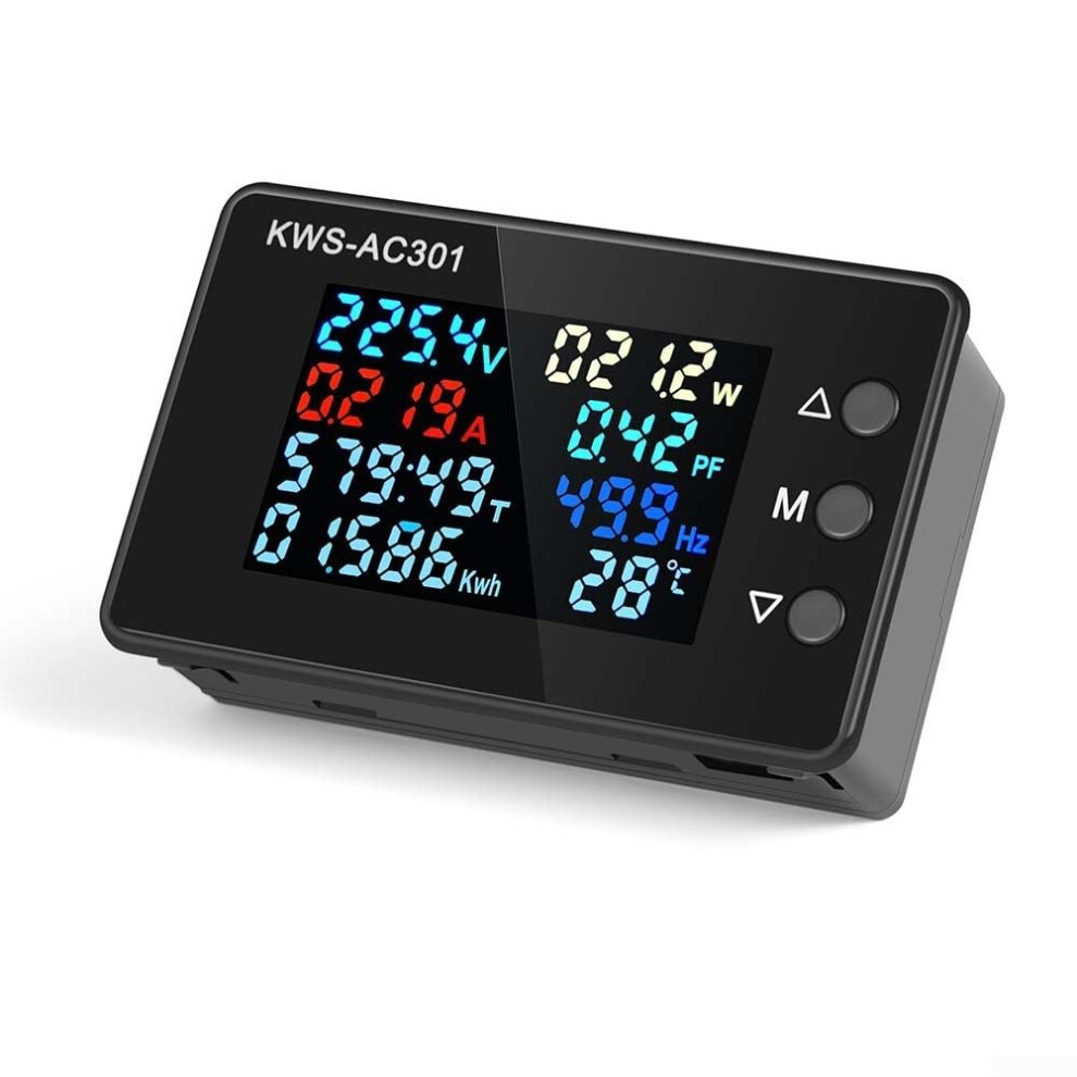 6 In 1 Digital Multimeter For Ac Voltage, Current, Power Measurement, Timing, Temperature 50-300V, 0-100A Range 9016109678690