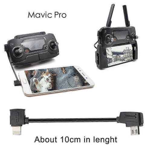 Startrc 10cm Lightning to Micro USB Converting Connector Data Cable for DJI Mavic Mini/Air, Shark Remote Controller 1
