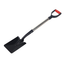 Mud Removal Tool Snow Shovel 83cm Stainless Steel Square Head with D-shaped Handle for Road Snow and Sand Clearing