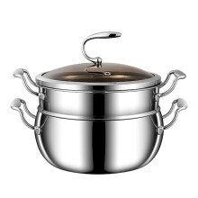 316 Stainless Steel Stockpot with Lid, 12 Quart Large Cooking Pot for Soups and Stews, Includes Steamer Insert