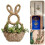 Easter Bunny Woven Basket Rustic Flowers Display Pots for Front Door Decorations 8