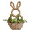 Easter Bunny Woven Basket Rustic Flowers Display Pots for Front Door Decorations 1