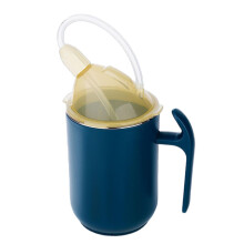 Adult Sippy Cups Spillproof Ergonomic Handle Mug for Seniors, Easy-Grip Drinking Cup, 3.15x4.72x7.08 Inches, Blue Red