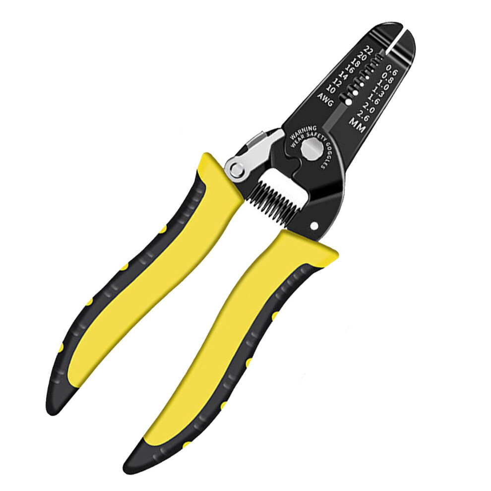 7-Inch Wire Stripper And Crimping Tool For 10-22 Awg Wires, Multi-Function Wire Cutter And Cable Stripper 9084446764178