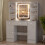 Dressing Table，with LED Mirror，3 Drawers，Makeup Vanity Table，for girls 7
