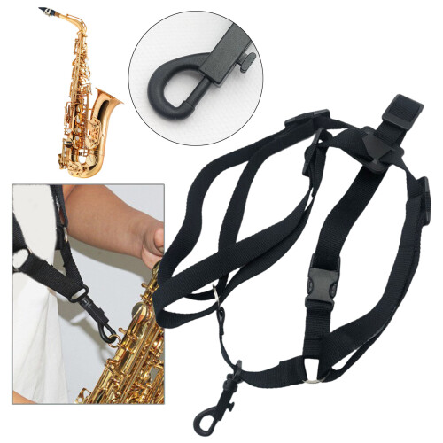 Adjustable Saxophone Neck Strap Shoulder Harness Double Shoulder 1