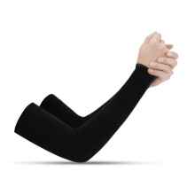 3 Pairs Arm Sleeves Warmers for Sports UV Protection Cooling Hand Covers for Running Fishing Cycling Black