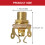 1/4Inch 6.35mm Mono Jacks Socket Nut and-Gold single pack 3