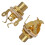 1/4Inch 6.35mm Mono Jacks Socket Nut and-Gold single pack 5