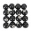16pcs Pool Eight Ball 2.3in Diameter Black Resin 1