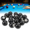 16pcs Pool Eight Ball 2.3in Diameter Black Resin 11