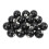 16pcs Pool Eight Ball 2.3in Diameter Black Resin 8