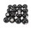 16pcs Pool Eight Ball 2.3in Diameter Black Resin 4