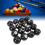 16pcs Pool Eight Ball 2.3in Diameter Black Resin 12