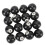 16pcs Pool Eight Ball 2.3in Diameter Black Resin 5