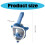 Foldable 180 Degree Panoramic View Anti-Fog-light blue 4
