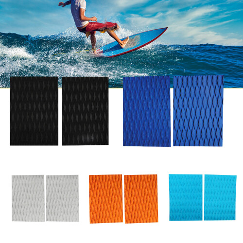 2Pcs Nonslip Surfboard Skimboard Traction Pad Deck-Sky Blue 1