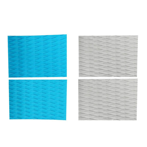 2Pcs Nonslip Surfboard Skimboard Traction Pad Deck-Sky Blue 2
