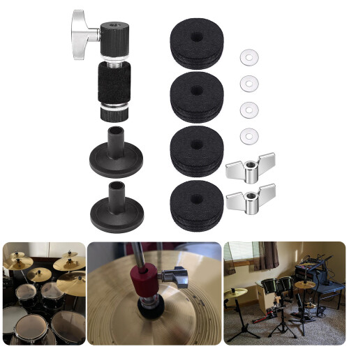 13Pcs Replacement Drums Felt Set Drum Stand Felt-Black 2