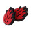 2Pcs Flame Shape Silicone Tennis String Dampener Tennis-Red 1